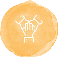 Collaboration icon yellow Collaboration icon yellow